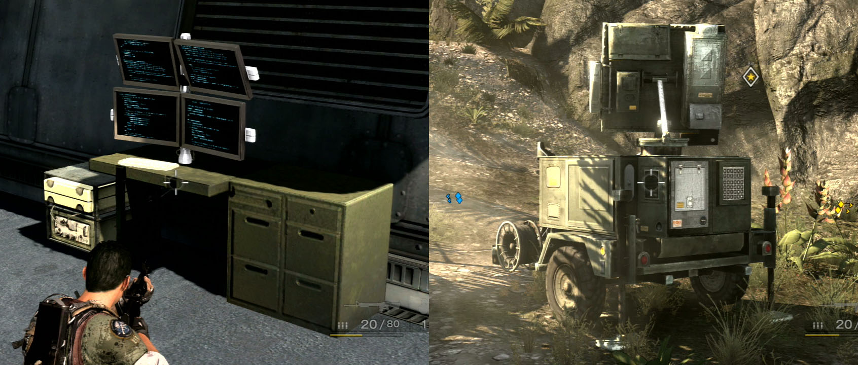 The new terminal asset on the left just didn't make a lot of sense outside
 so I chose the asset on the right to take its place in all of my Espionage missions
